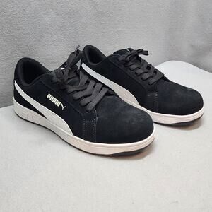 Puma Iconic Men's Low Comp Safety Toe Work Sneaker, Size 8.5 M, Black Suede